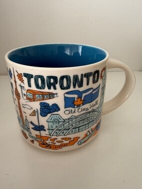 Starbucks MUG Collection Toronto City Illustration Ceramic Mug - Blue Interior